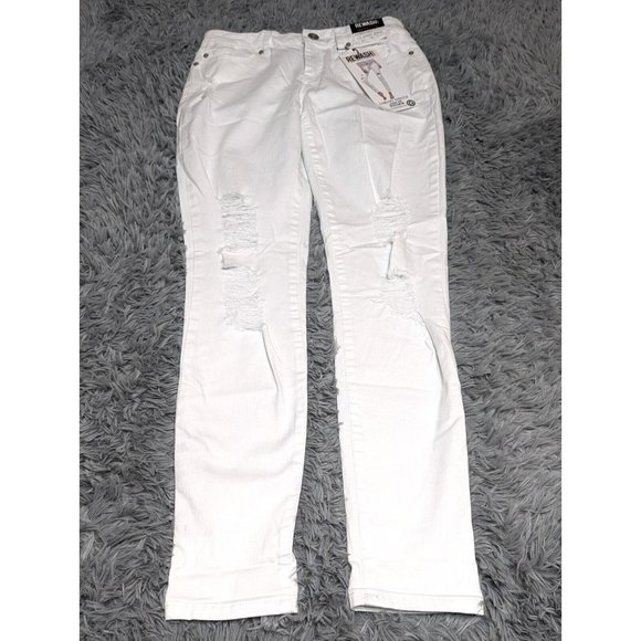 Rewash Skinny Classic Rise Jeans Womens Size 5/27 White Ripped Read Condition‎ - Picture 1 of 13